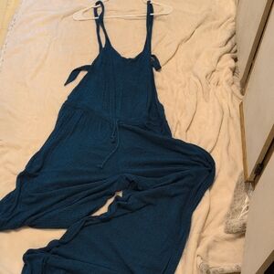 Teal Knit Jumpsuit